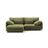 Torino Ecksofa, Linke Seite, aus Samt (CasFor) in Light Green, 220x170 cm – Bild 1