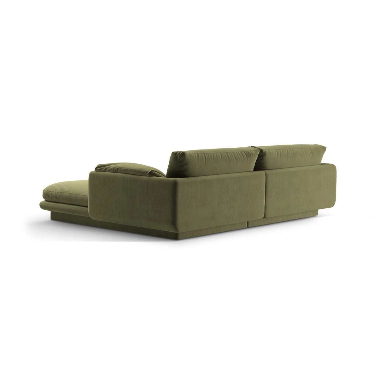 Torino Ecksofa, Linke Seite, aus Samt (CasFor) in Light Green, 220x170 cm – Bild 4