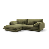 Torino Ecksofa, Linke Seite, aus Samt (CasFor) in Light Green, 250x170 cm – Bild 3
