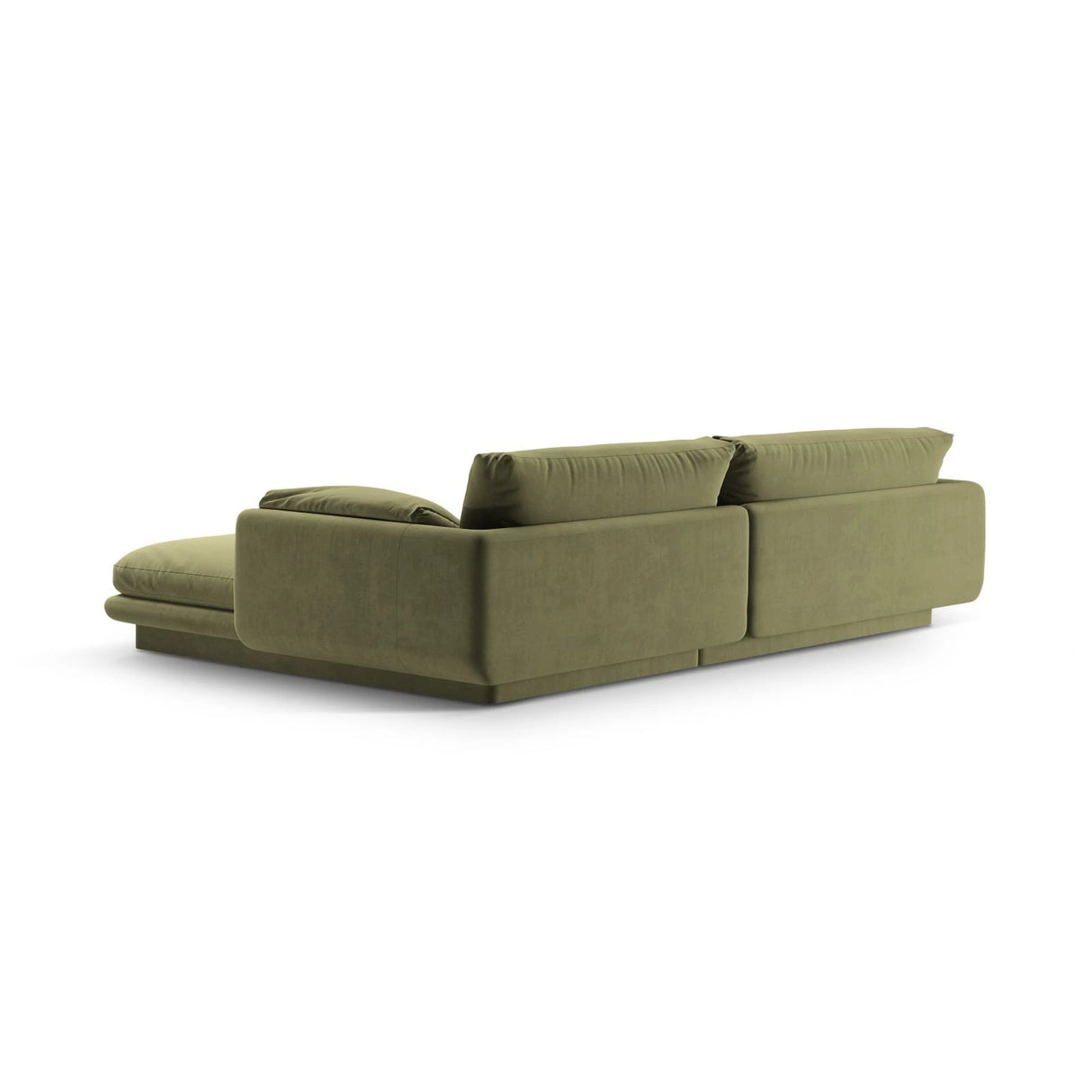 Torino Ecksofa, Linke Seite, aus Samt (CasFor) in Light Green, 250x170 cm – Bild 4