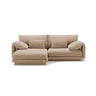 Torino Ecksofa, Linke Seite, aus Samt (CasLio) in Sand, 220x170 cm – Bild 1