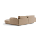 Torino Ecksofa, Linke Seite, aus Samt (CasLio) in Sand, 220x170 cm – Bild 4