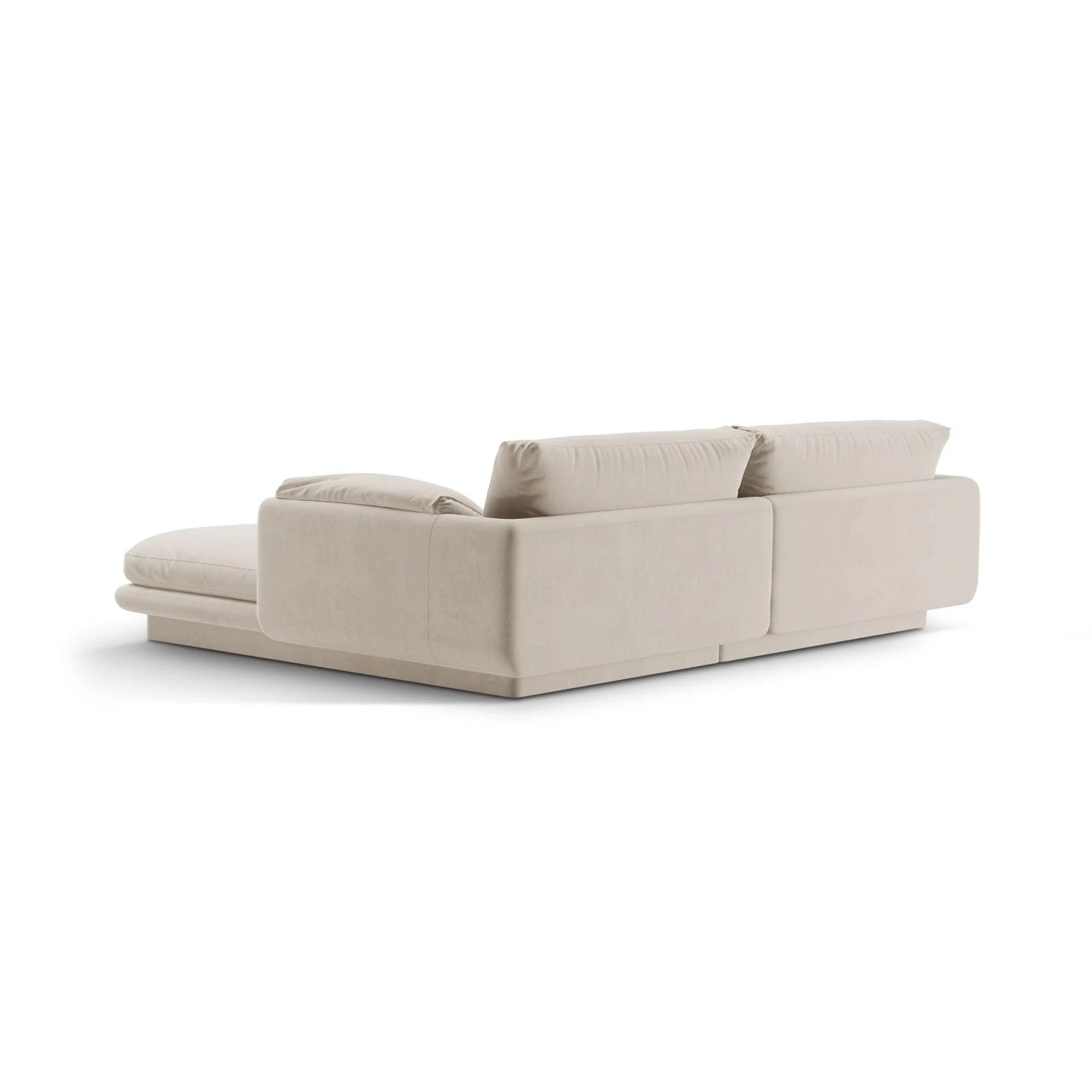 Torino Ecksofa, Linke Seite, aus Samt oder Strukturstoff, 220x170 cm – Bild 4