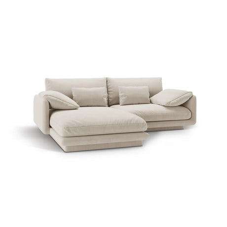 Torino Ecksofa, Linke Seite, aus Samt oder Strukturstoff, 220x170 cm – Bild 5