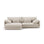 Torino Ecksofa, Linke Seite, aus Samt oder Strukturstoff, 250x170 cm – Bild 1