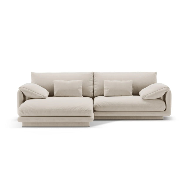 Torino Ecksofa, Linke Seite, aus Samt oder Strukturstoff, 250x170 cm – Bild 1