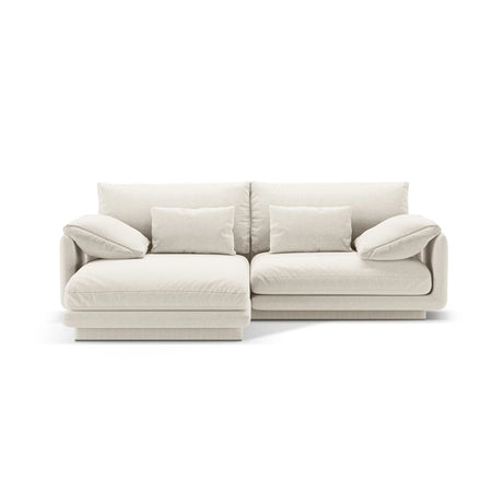 Torino Ecksofa, Linke Seite, aus Strukturierter Stoff (Win02) in Elfenbein, 220x170 cm – Bild 1