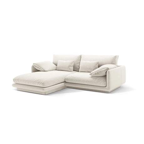 Torino Ecksofa, Linke Seite, aus Strukturierter Stoff (Win02) in Elfenbein, 220x170 cm – Bild 3