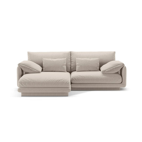 Torino Ecksofa, Linke Seite, aus Strukturierter Stoff (Win05) in Leichtes Beige, 220x170 cm – Bild 1