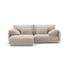 Torino Ecksofa, Linke Seite, aus Strukturierter Stoff (Win05) in Leichtes Beige, 220x170 cm – Bild 1