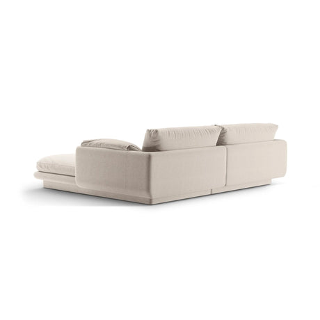 Torino Ecksofa, Linke Seite, aus Strukturierter Stoff (Win05) in Leichtes Beige, 220x170 cm – Bild 4
