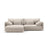 Torino Ecksofa, Linke Seite, aus Strukturierter Stoff (Win05) in Leichtes Beige, 250x170 cm – Bild 1