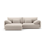 Torino Ecksofa, Linke Seite, aus Strukturierter Stoff (Win05) in Leichtes Beige, 250x170 cm – Bild 1