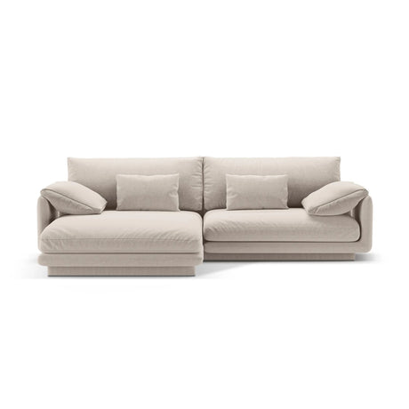 Torino Ecksofa, Linke Seite, aus Strukturierter Stoff (Win05) in Leichtes Beige, 250x170 cm – Bild 1