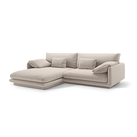 Torino Ecksofa, Linke Seite, aus Strukturierter Stoff (Win05) in Leichtes Beige, 250x170 cm – Bild 3