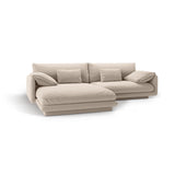 Torino Ecksofa, Linke Seite, aus Strukturierter Stoff (Win05) in Leichtes Beige, 250x170 cm – Bild 5