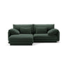 Torino Ecksofa, Linke Seite, aus Strukturierter Stoff (Win75) in Moss Green, 220x170 cm – Bild 1