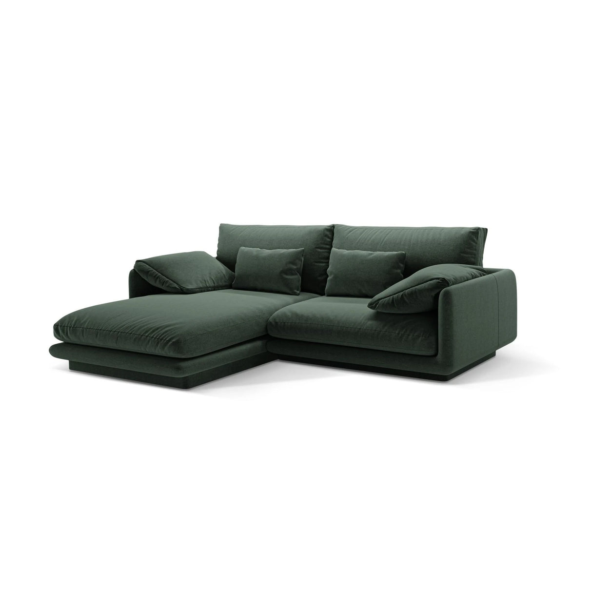 Torino Ecksofa, Linke Seite, aus Strukturierter Stoff (Win75) in Moss Green, 220x170 cm – Bild 3