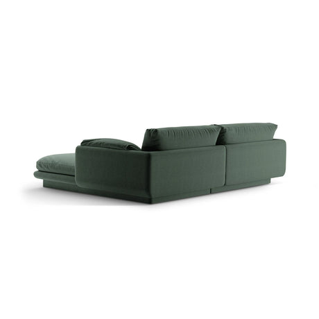 Torino Ecksofa, Linke Seite, aus Strukturierter Stoff (Win75) in Moss Green, 220x170 cm – Bild 4