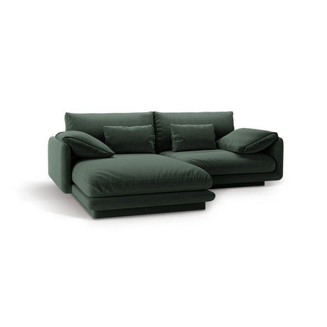 Torino Ecksofa, Linke Seite, aus Strukturierter Stoff (Win75) in Moss Green, 220x170 cm – Bild 5