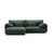 Torino Ecksofa, Linke Seite, aus Strukturierter Stoff (Win75) in Moss Green, 250x170 cm – Bild 1