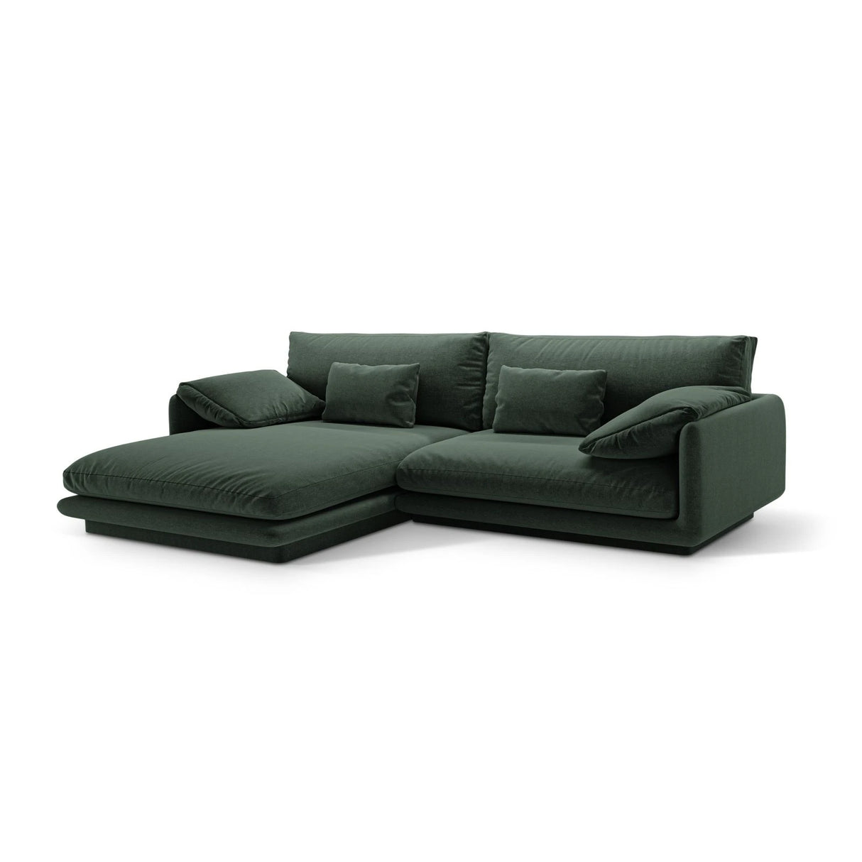 Torino Ecksofa, Linke Seite, aus Strukturierter Stoff (Win75) in Moss Green, 250x170 cm – Bild 3