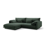 Torino Ecksofa, Linke Seite, aus Strukturierter Stoff (Win75) in Moss Green, 250x170 cm – Bild 3