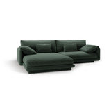 Torino Ecksofa, Linke Seite, aus Strukturierter Stoff (Win75) in Moss Green, 250x170 cm – Bild 5