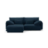 Torino Ecksofa, Linke Seite, aus Strukturierter Stoff (Win77) in Marineblau, 220x170 cm – Bild 1