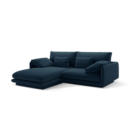 Torino Ecksofa, Linke Seite, aus Strukturierter Stoff (Win77) in Marineblau, 220x170 cm – Bild 3