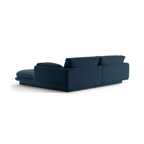Torino Ecksofa, Linke Seite, aus Strukturierter Stoff (Win77) in Marineblau, 220x170 cm – Bild 4