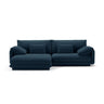 Torino Ecksofa, Linke Seite, aus Strukturierter Stoff (Win77) in Marineblau, 250x170 cm – Bild 1