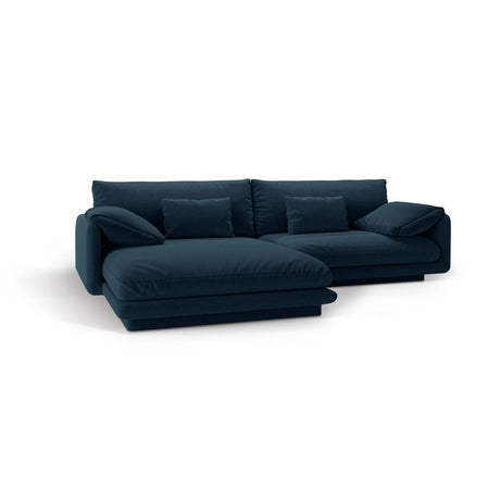 Torino Ecksofa, Linke Seite, aus Strukturierter Stoff (Win77) in Marineblau, 250x170 cm – Bild 5