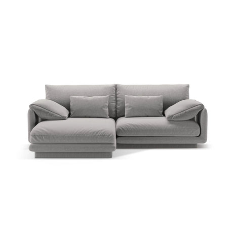 Torino Ecksofa, Linke Seite, aus Strukturierter Stoff (Win84) in Hellgrau, 220x170 cm – Bild 1