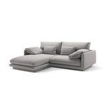 Torino Ecksofa, Linke Seite, aus Strukturierter Stoff (Win84) in Hellgrau, 220x170 cm – Bild 3