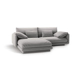 Torino Ecksofa, Linke Seite, aus Strukturierter Stoff (Win84) in Hellgrau, 220x170 cm – Bild 5