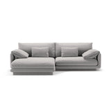 Torino Ecksofa, Linke Seite, aus Strukturierter Stoff (Win84) in Hellgrau, 250x170 cm – Bild 1