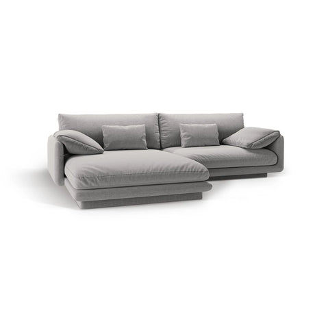 Torino Ecksofa, Linke Seite, aus Strukturierter Stoff (Win84) in Hellgrau, 250x170 cm – Bild 5