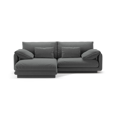 Torino Ecksofa, Linke Seite, aus Strukturierter Stoff (Win89) in Dunkelgrau, 220x170 cm – Bild 1