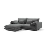 Torino Ecksofa, Linke Seite, aus Strukturierter Stoff (Win89) in Dunkelgrau, 220x170 cm – Bild 3