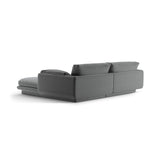 Torino Ecksofa, Linke Seite, aus Strukturierter Stoff (Win89) in Dunkelgrau, 220x170 cm – Bild 4