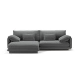 Torino Ecksofa, Linke Seite, aus Strukturierter Stoff (Win89) in Dunkelgrau, 250x170 cm – Bild 1
