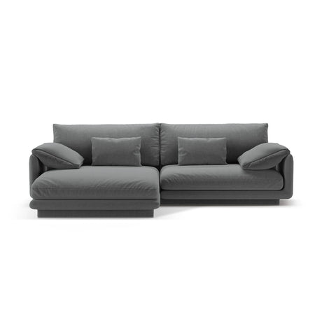 Torino Ecksofa, Linke Seite, aus Strukturierter Stoff (Win89) in Dunkelgrau, 250x170 cm – Bild 1