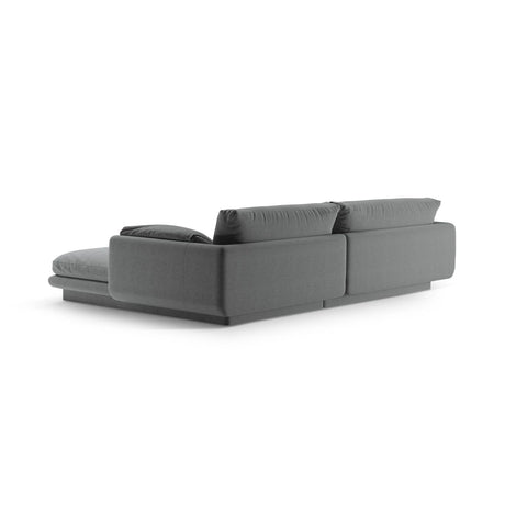Torino Ecksofa, Linke Seite, aus Strukturierter Stoff (Win89) in Dunkelgrau, 250x170 cm – Bild 4