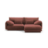 Torino Ecksofa, Rechte Seite, aus Samt (CasCuo) in Cuoio, 220x170 cm – Bild 1