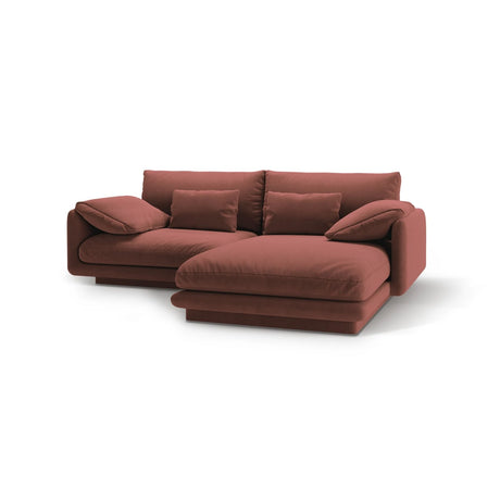 Torino Ecksofa, Rechte Seite, aus Samt (CasCuo) in Cuoio, 220x170 cm – Bild 5