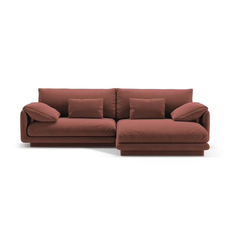 Torino Ecksofa, Rechte Seite, aus Samt (CasCuo) in Cuoio, 250x170 cm – Bild 1