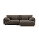 Torino Ecksofa, Rechte Seite, aus Samt (CasEbo) in Ebony, 250x170 cm – Bild 1