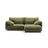 Torino Ecksofa, Rechte Seite, aus Samt (CasFor) in Light Green, 220x170 cm – Bild 1