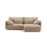 Torino Ecksofa, Rechte Seite, aus Samt (CasLio) in Sand, 220x170 cm – Bild 1